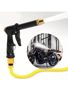   Nagynyomású motorkerékpár és autómosó vízipisztoly, akkumulátor nélküli műanyag kerti tömlő fúvóka 360°-os forgatással