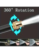 Nagynyomású motorkerékpár és autómosó vízipisztoly, akkumulátor nélküli műanyag kerti tömlő fúvóka 360°-os forgatással