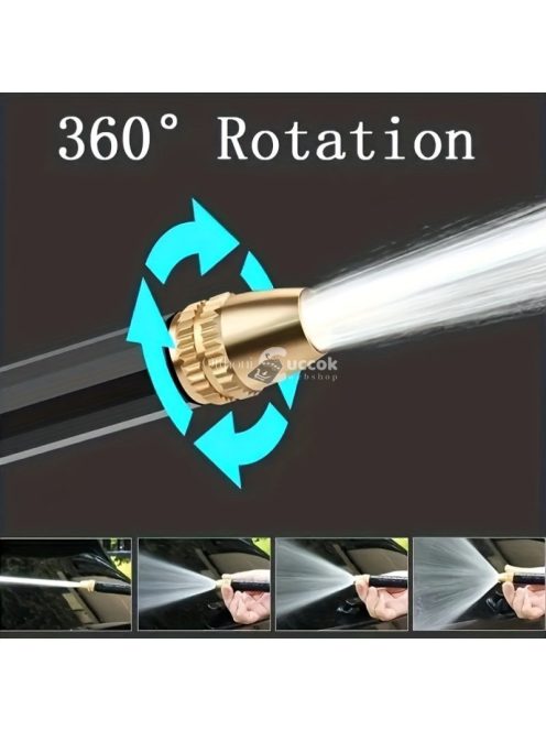 Nagynyomású motorkerékpár és autómosó vízipisztoly, akkumulátor nélküli műanyag kerti tömlő fúvóka 360°-os forgatással