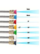 1 db magasnyomású mosóhegy készlet fúvókatartóval