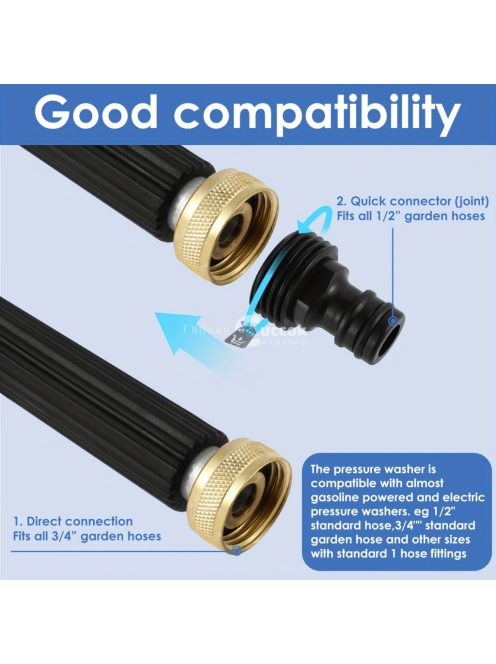 Erős nagynyomású mosókészlet kerti tömlőhöz