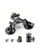 Háromszoros tapadókorongos kamera tartó 360°-os gömbfejjel