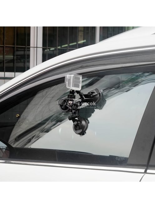 Háromszoros tapadókorongos kamera tartó 360°-os gömbfejjel