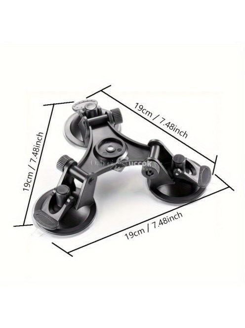 Háromszoros tapadókorongos kamera tartó 360°-os gömbfejjel