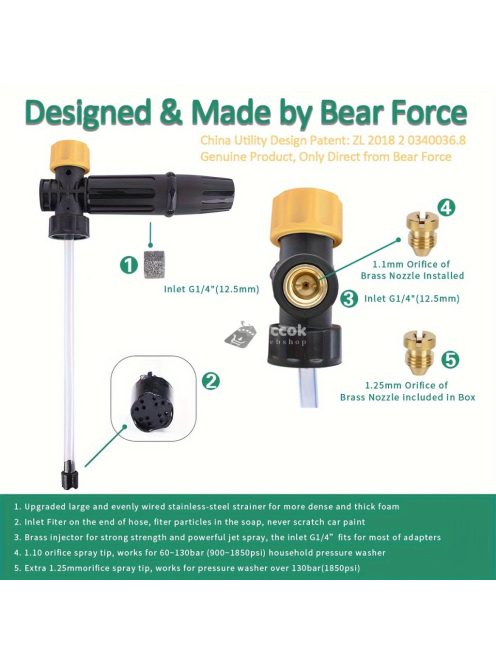 Mintás Nyomásos mosó vízpisztoly autó tisztításához