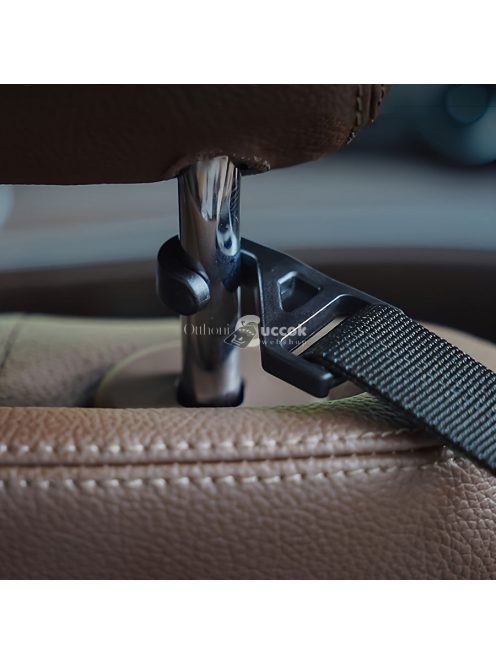 Autós hátsó ülésre szerelhető kampós tároló esernyőkhöz és táskákhoz