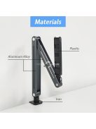 Állítható alumíniumötvözet asztali telefon tartó