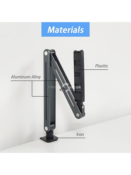 Állítható alumíniumötvözet asztali telefon tartó