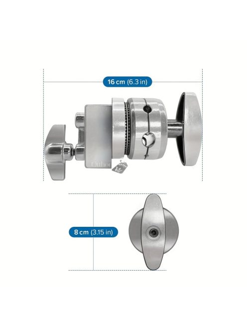 Alumíniumötvözetből készült, többfunkciós, nagy teherbírású, 2.5 hüvelykes markolattal ellátott forgófej-bilincs tartókonzol adapter