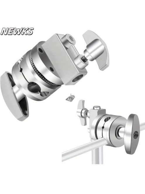 Alumíniumötvözetből készült, többfunkciós, nagy teherbírású, 2.5 hüvelykes markolattal ellátott forgófej-bilincs tartókonzol adapter