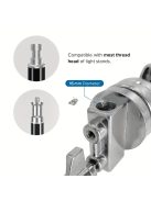 Alumíniumötvözetből készült, többfunkciós, nagy teherbírású, 2.5 hüvelykes markolattal ellátott forgófej-bilincs tartókonzol adapter