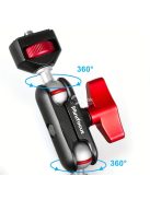 Alumíniumötvözet kettős fej 360°-ban forgatható varázskar tartó