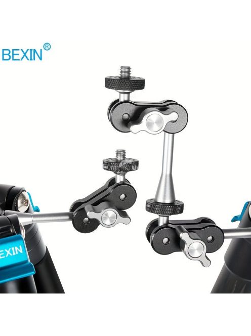 Varázskar Készlet Szuper Szorítóval és 1/4 Dupla Fejű Forgó Tartóval DSLR Kamerákhoz