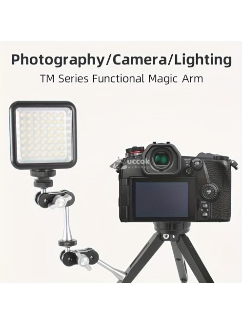 Varázskar Készlet Szuper Szorítóval és 1/4 Dupla Fejű Forgó Tartóval DSLR Kamerákhoz