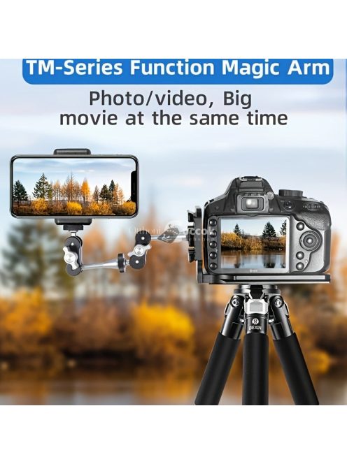 Varázskar Készlet Szuper Szorítóval és 1/4 Dupla Fejű Forgó Tartóval DSLR Kamerákhoz