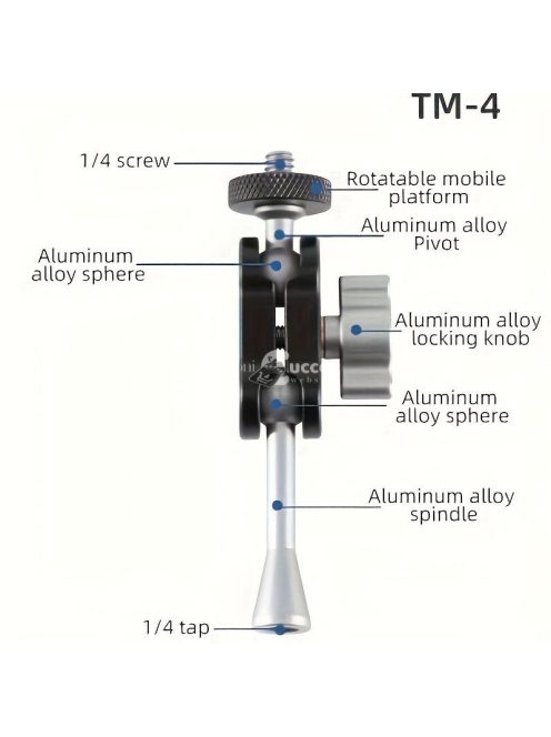 Varázskar Készlet Szuper Szorítóval és 1/4 Dupla Fejű Forgó Tartóval DSLR Kamerákhoz