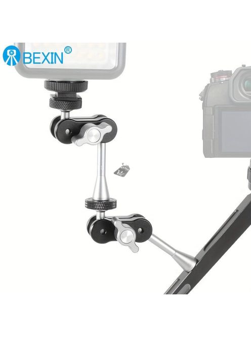 Varázskar Készlet Szuper Szorítóval és 1/4 Dupla Fejű Forgó Tartóval DSLR Kamerákhoz