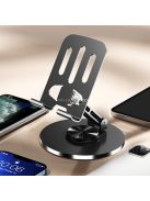 Alumíniumötvözet 360 fokban forgatható telefon- és táblagép-tartó