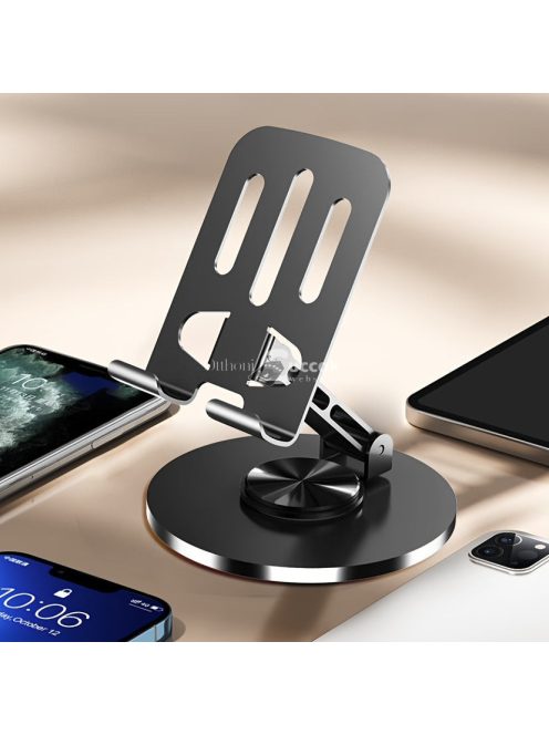 Alumíniumötvözet 360 fokban forgatható telefon- és táblagép-tartó