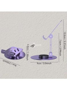   Alumíniumötvözet 360 fokban forgatható telefon- és táblagép-tartó