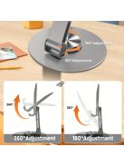 Alumíniumötvözet 360 fokban forgatható telefon- és táblagép-tartó