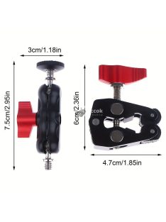   Alumíniumötvözetből készült varázskar karbilincs dupla gömbfejjel