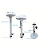 3 méretű alumíniumötvözetből készült projektor tartó