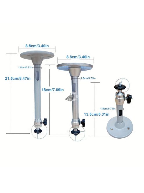 3 méretű alumíniumötvözetből készült projektor tartó