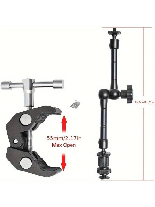 Sokoldalú 27.94cm alumíniumötvözet tartó szuperbilincssel