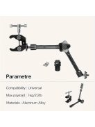 Sokoldalú 27.94cm alumíniumötvözet tartó szuperbilincssel