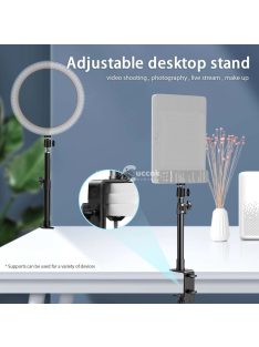   Alumíniumötvözet asztali rögzítő állvány, állítható boom kar golyós fejjel