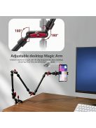 Állítható alumíniumötvözet telefonmarkolat univerzális karoszkóppal