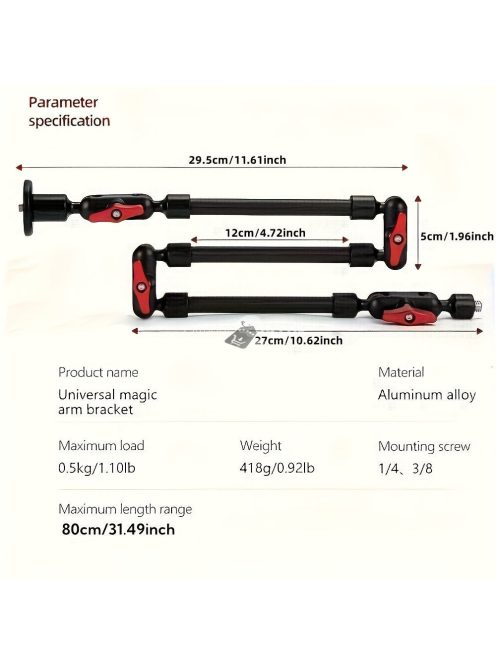 Állítható alumíniumötvözet telefonmarkolat univerzális karoszkóppal