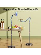 Alumíniumötvözetből készült állítható állvány, többcélú, 360 fokos forgatható élő közvetítési tartó,