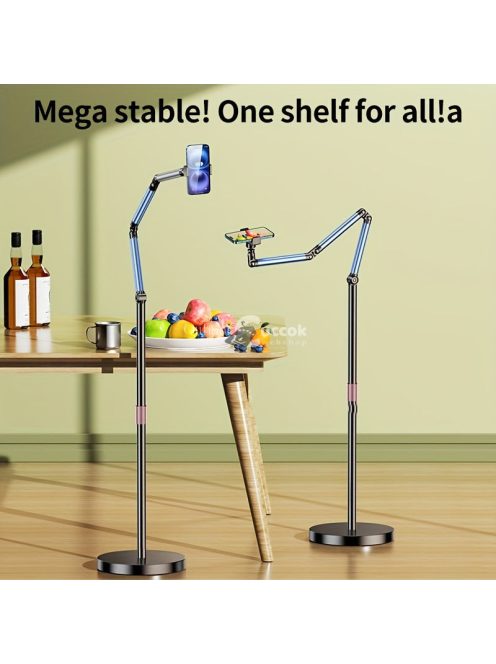 Alumíniumötvözetből készült állítható állvány, többcélú, 360 fokos forgatható élő közvetítési tartó,