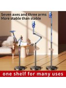 Alumíniumötvözetből készült állítható állvány, többcélú, 360 fokos forgatható élő közvetítési tartó,