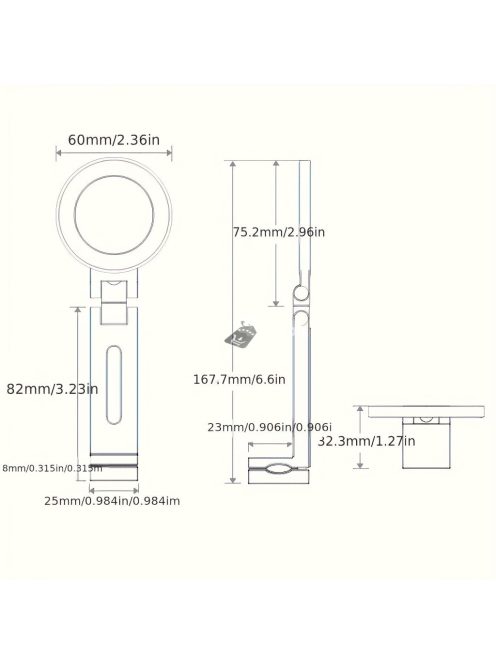 Hordozható, Visszahúzható 360 Fokos bőröndre szerelhető telefon tartó