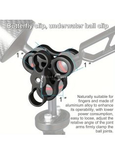   360°-ban forgatható alumínium ötvözet golyós bilincs tartó