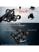 360°-ban forgatható alumínium ötvözet golyós bilincs tartó