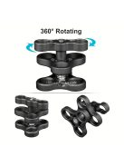 360°-ban forgatható alumínium ötvözet golyós bilincs tartó