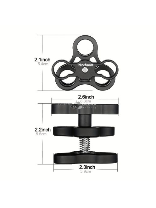 360°-ban forgatható alumínium ötvözet golyós bilincs tartó