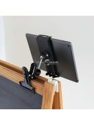 Állítható 360°-ban forgatható univerzális fém telefon/tablet tartó csipesz
