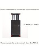 Állítható 360°-ban forgatható univerzális fém telefon/tablet tartó csipesz