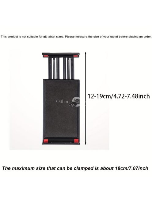 Állítható 360°-ban forgatható univerzális fém telefon/tablet tartó csipesz