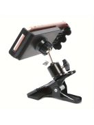 Állítható 360°-ban forgatható univerzális fém telefon/tablet tartó csipesz