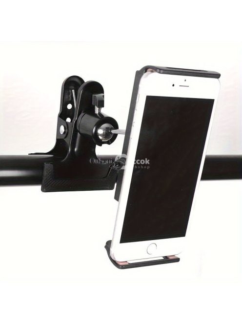 Állítható 360°-ban forgatható univerzális fém telefon/tablet tartó csipesz