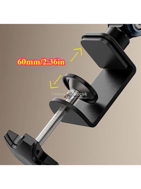 Számítógép karfára szerelhető, magasságállítható és forgatható asztali állvány