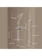 Számítógép karfára szerelhető, magasságállítható és forgatható asztali állvány