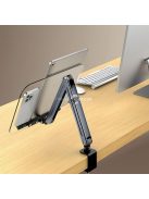 Számítógép karfára szerelhető, magasságállítható és forgatható asztali állvány