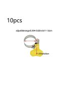 10db Állítható Sárga Műanyag Fogantyús Tömlőbilincs